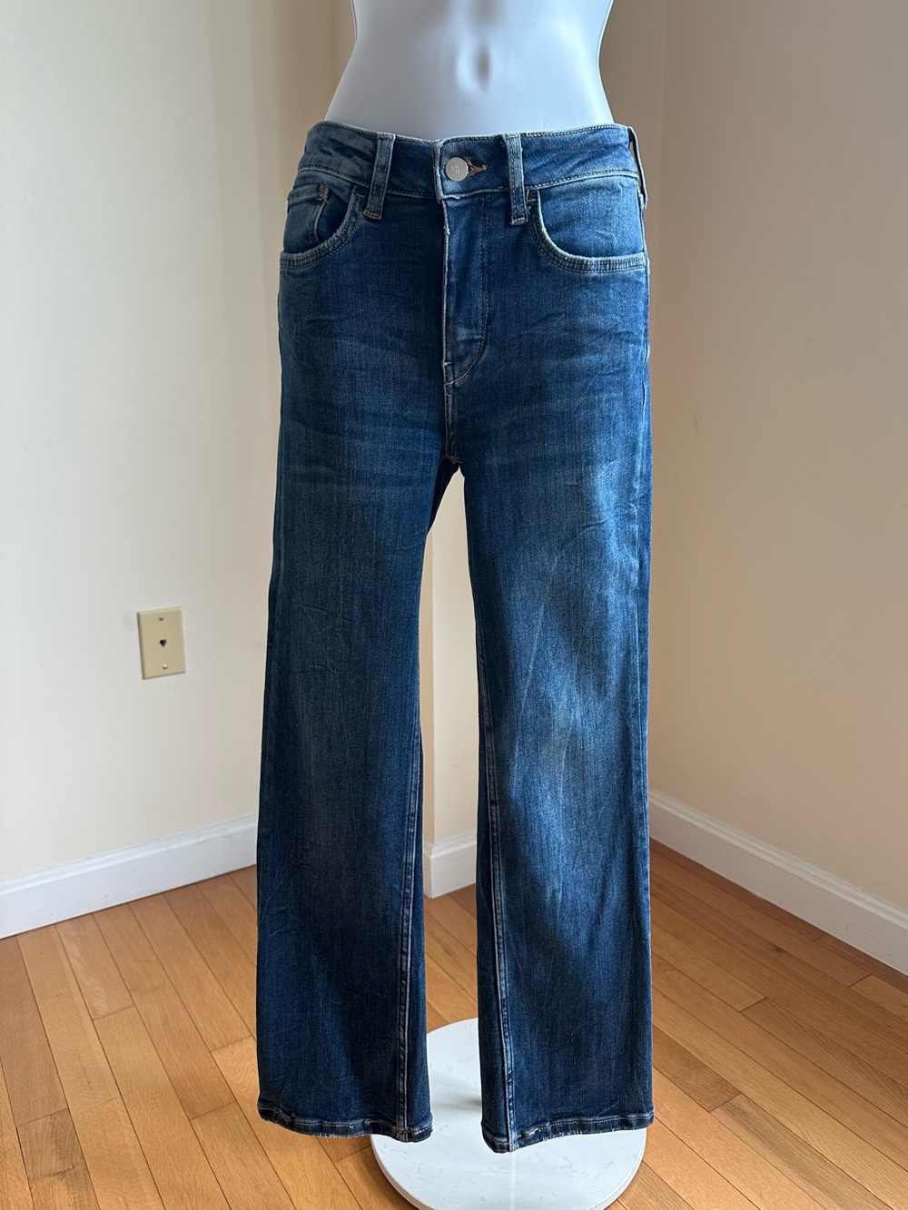 Pilcro Men’s Straight Jeans in Dark Blue Denim